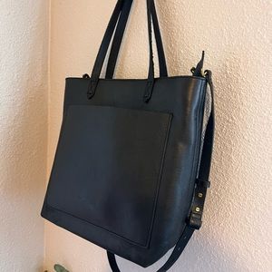 Black leather Madewell crossbody bag